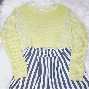 Urban Outfitters | Yellow Knit Crop Top Sweater